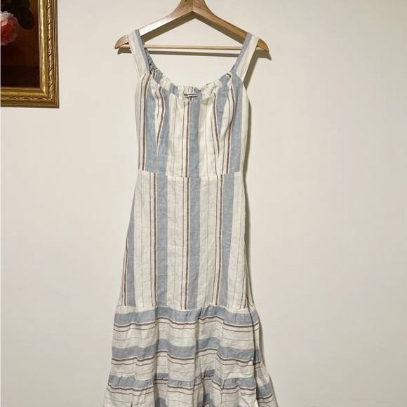 Reformation Kate Dress in Napoli Stripe I 4 linen - Picture 3 of 11